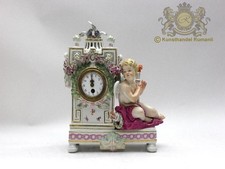 Meissen Uhr Kaminuhr mit Amor und Turteltauben
