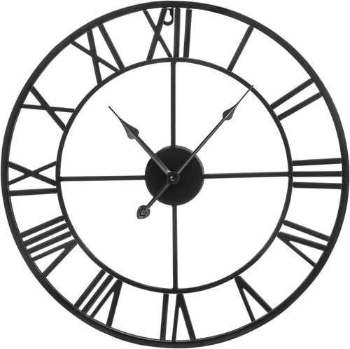 Große wanduhr skelett metall - große,