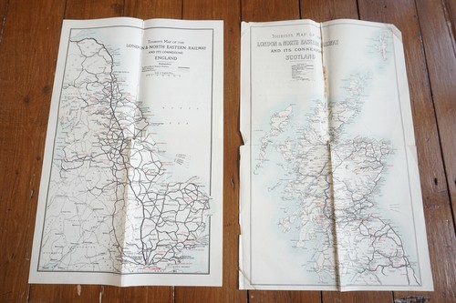 C1930 lner touristenkarte von - lner,