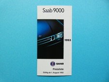 Prospekt / Preisliste - Saab