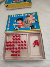 seltenes HALMA-Schwedisches Steckhalma-SOLO-Halma DDR  Vero-plastik Steine rot