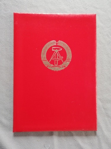 Ddr nva urkundenmappe rot - ddr,