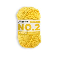 myboshi NO.2 Löwenzahn Strickgarn Gelb 85% Baumwolle Natur Pur