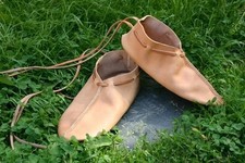 Mittelalter Stil Schuhe Reenactment Schuhe Nordic Leder Stiefel SCA LARP