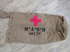 US Army Mash Medical Corps Seesack Canvas Duffle Bag Navy Vietnam Red Cross WWII