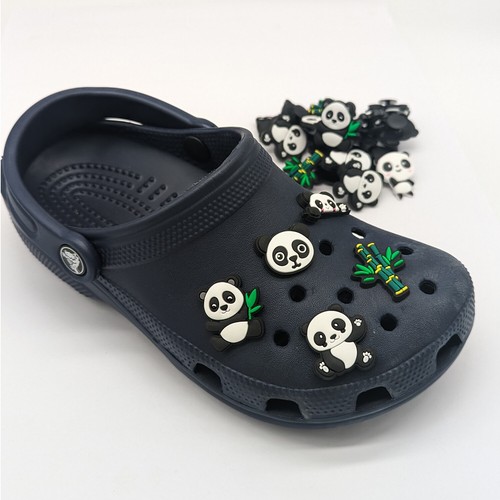 Panda kroko clogs schuh - panda, charms