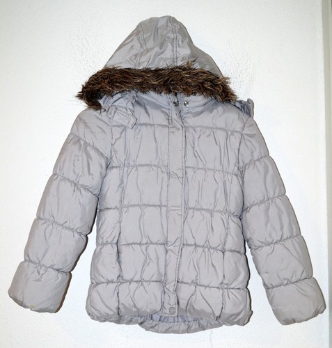 Graue wattierte winterjacke - wattierte,
