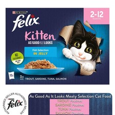 Felix Kätzchen-Nassfutter so gut wie es aussieht Fisch in Gelee mischen - Multipacks