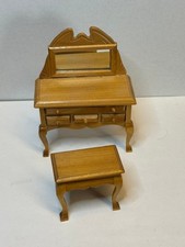 ? Puppenhaus Schminkkommode, Kommode mit Spiegel & Sitzbank