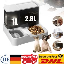 2-in-1 Futterautomat Katze Automatischer Futterspender für Katzen Hund Haustiere