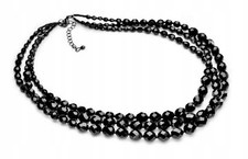 Schwarze Kristalle Collier