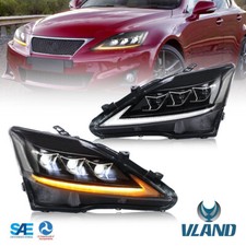 Vland Scheinwerfer für 2006-2012 Lexus IS250 IS350 ISF LED DRL Dynamisch Paar