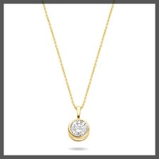 Goldkette - Collier mit Zirkonia - 42 cm - Trend-Halskette - Gelbgold 585 