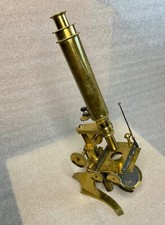 Altes Mikroskop Messing um 1860 Objektiv J.Swift&Son Objektnadel