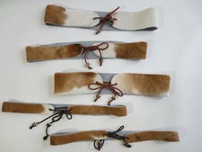 75-80 Trachten Style Kuhfell Gürtel Echtleder braun handgefertigt Handarbeit /G1