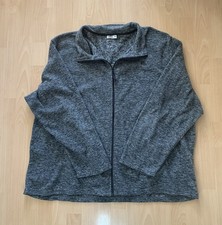 Herren Fleecejacke Grau meliert Gr. 6XL