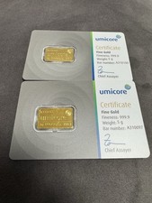 Goldbarren umicore 999 - 5,