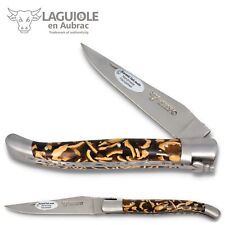 Laguiole en Aubrac Taschenmesser 12cm Griff Walnuss-Schale / Acryl Frankreich