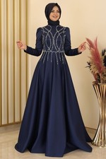 Satinkleid Maxikleid in