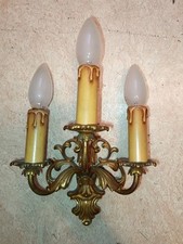 Wandkerzenleuchter Bronze Oder Messing Massiv 3 Flammig Wandlampe Antik