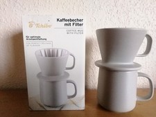🎁 Feine Tchibo Tasse Kaffeebecher mit Filter Kaffeeliebhaber 🎁