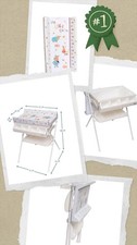 ib style®KOA Wickeltisch mit Badewanne |mobiler Wickeltisch | Klappbar |4 Dekore