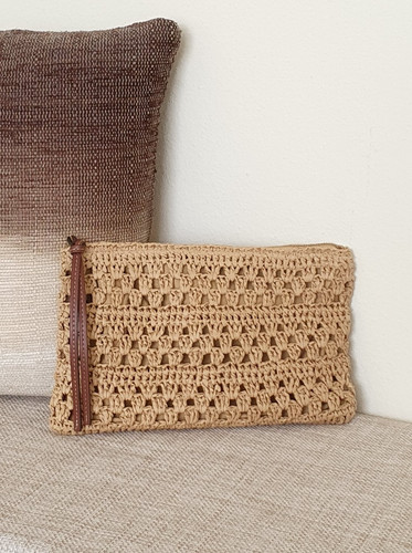 Mango clutch raffia - mango,