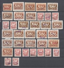 Polen , Lot älterer Portomarken mit Groszy Aufdruck , postfrisch oder gestempelt