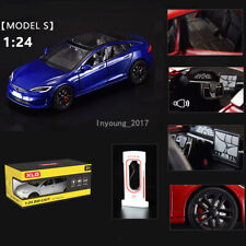 1:24 Tesla Model S Automodell Druckguss Spielzeug fur Kinder Jung Sammlung Blau