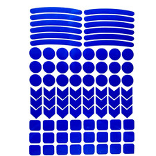 84 x Blau reflektierend Aufkleber Auto Anhänger Wohnmobil Camper Reflektor