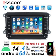Android14 Autoradio GPS Für VW Golf 5 6 Passat Touran Polo Tiguan T5 2 DIN Radio