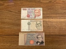 Set 3 x 1000 Lire Italien