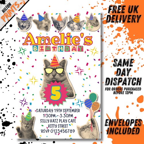 Personalisierte party katze - personalisierte,