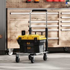 HOMCOM Plattformwagen Transportwagen Klappbar 150 kg mit ausziehbarer Plattform