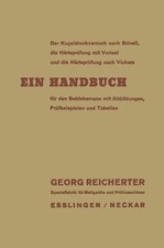 Georg Reicherter | Der Kugeldruckversuch nach Brinell, die Härteprüfung mit...