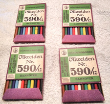 4 Alte Ölkreiden NR 590/12  Günther Wagner Hannover -OELKREIDE