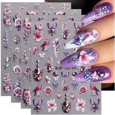 Nagelsticker Blumen 3D