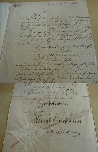 Dokument bautzen 1875 - bautzen,
