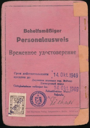 Personalausweis sbz bzw ddr - sbz, bzw.