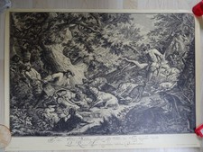 Kunstdruck "Wildschweinjagd"