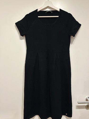 Feinstrickkleid schwarz l - feinstrickkleid,