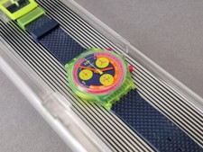 Swatch Chrono Grand Prix SCJ101 Armbanduhr Vintage 90s  kleine DEFEKTE