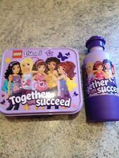 Lunchbox / Brotdose mit Trinkflasche von Lego Friends *** lila