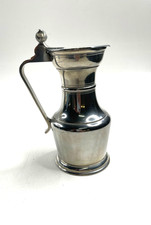 Junker Zinnkrug Zinnkanne ca. 18 cm silber mit Wappen Liberte et Patrie