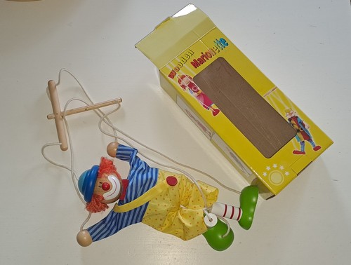 Bunte holz marionette clown - -,