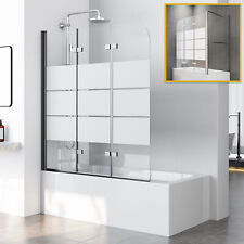 Badewannenaufsatz Badewanne Faltbar Glas Faltwand Duschwand Duschabtrennung