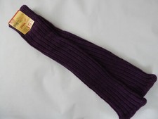  Hirsch-Natur Stulpen Lila Wanderstulpe Bio Wolle 100% Schurwolle kbT Socken