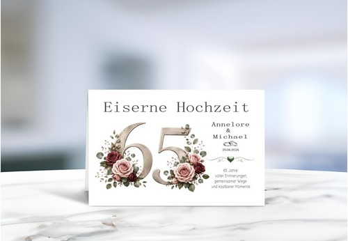 Eiserne hochzeit karte 8 - karte, –
