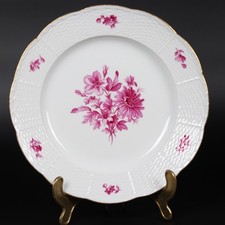 Meissen Porzellan Purpur Camaieu Blume Osier Speiseteller 1.Wahl Knaufzeit Antik
