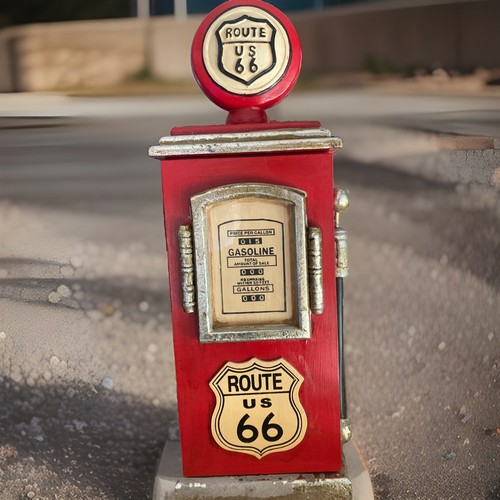 Route deko zapfsäule mit - zapfsäule,